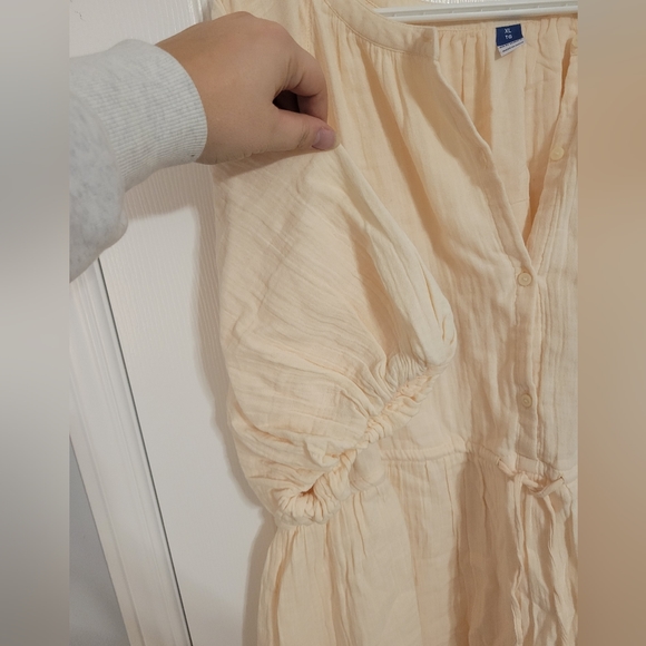 Waist-Defined Puff-Sleeve Mini Poet Dress - Picture 3 of 8